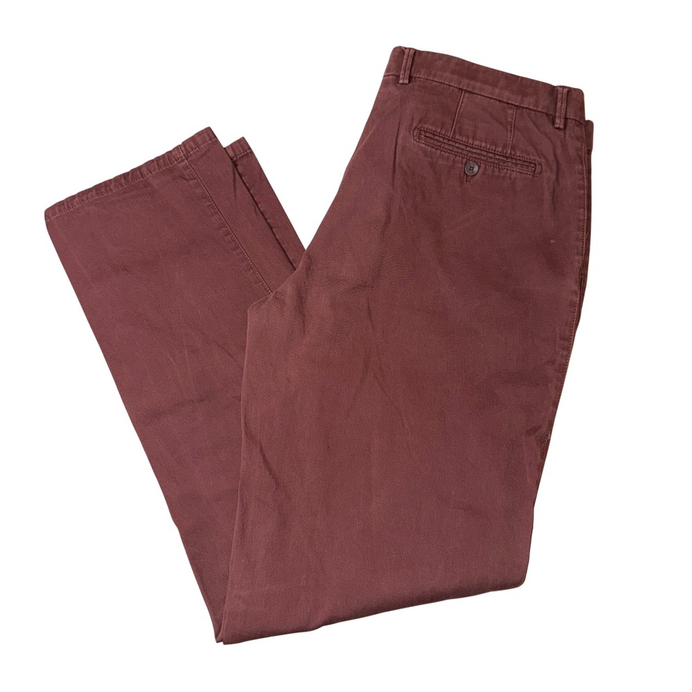 Ballin Mansfield Pants Sz 38 Auburn Pima‎ Cotton Relaxed Fit Perma Color Chinos